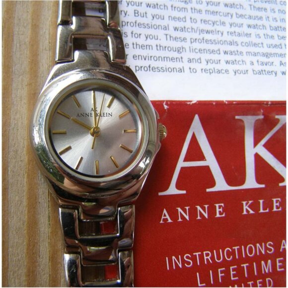 New ANNE KLEIN Silver Metal Analog Watch Japan Movt Quartz - Picture 4 of 8